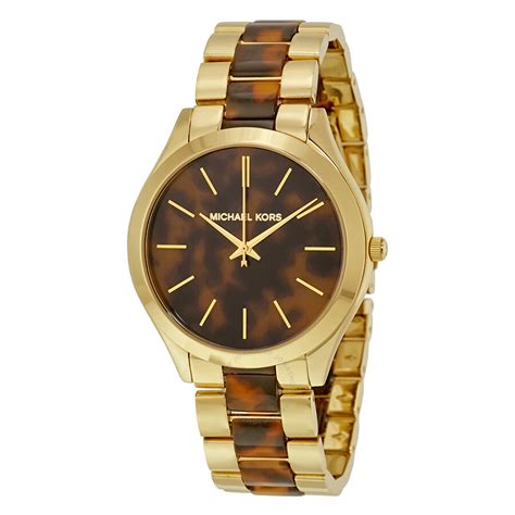 michael kors watch tortoise shell gold|mk4284 women's watch.